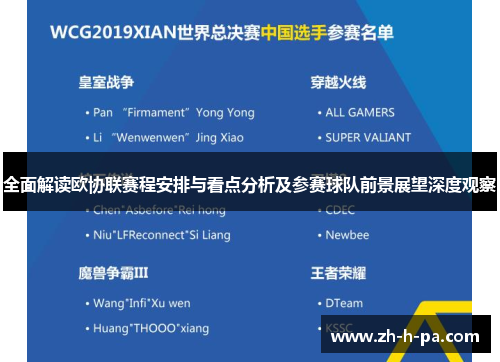 全面解读欧协联赛程安排与看点分析及参赛球队前景展望深度观察 全面解读欧协联赛程安排与看点分析及参赛球队前景展望深度观察